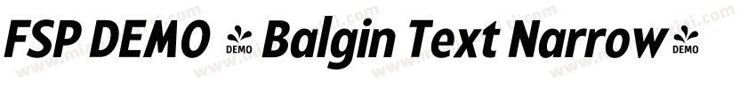 FSP DEMO - Balgin Text Narrow字体转换